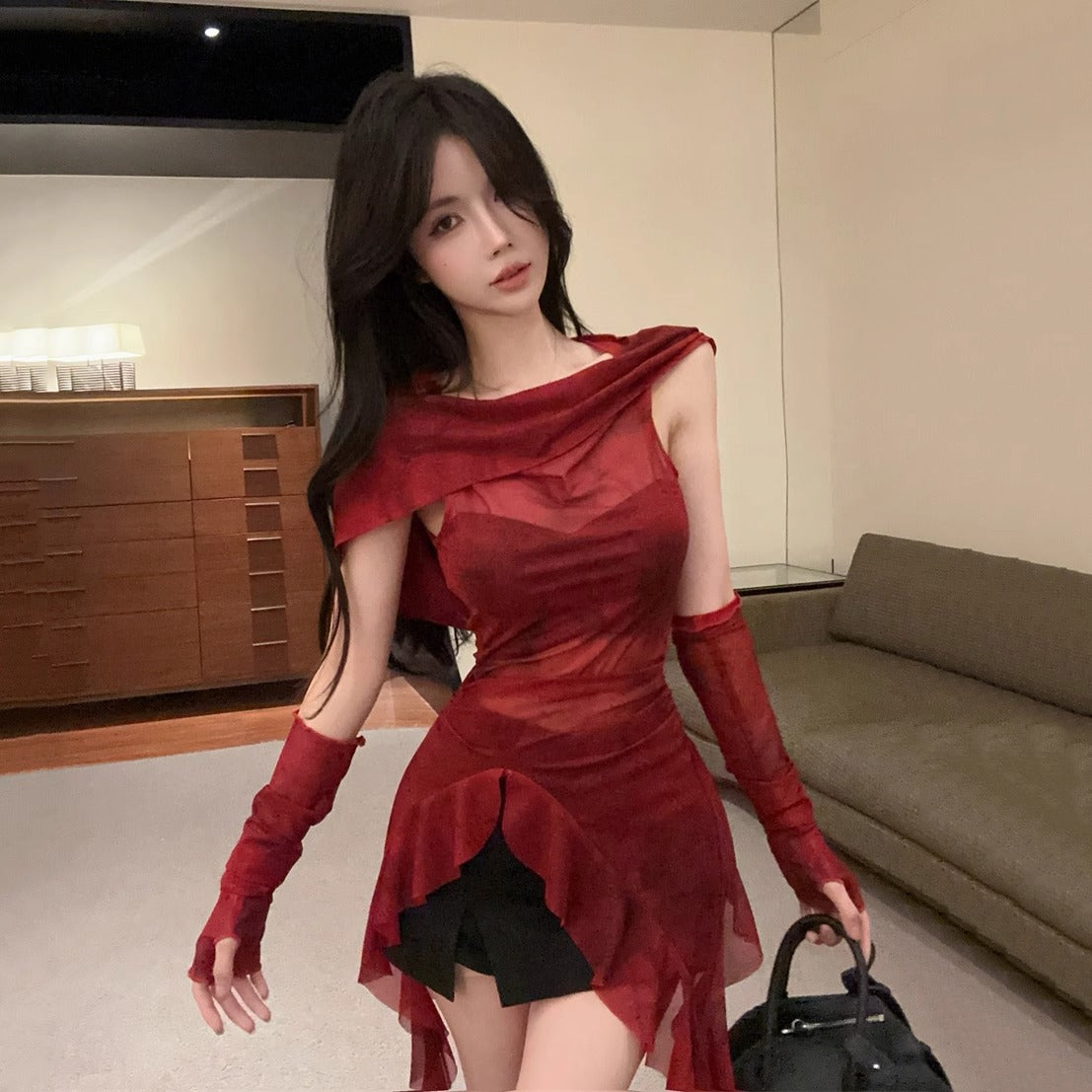 Irregular sleeveless top